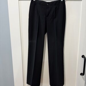 Banana Republic Contoured Fit Black Wool Stretch Office Pants, Sz 0